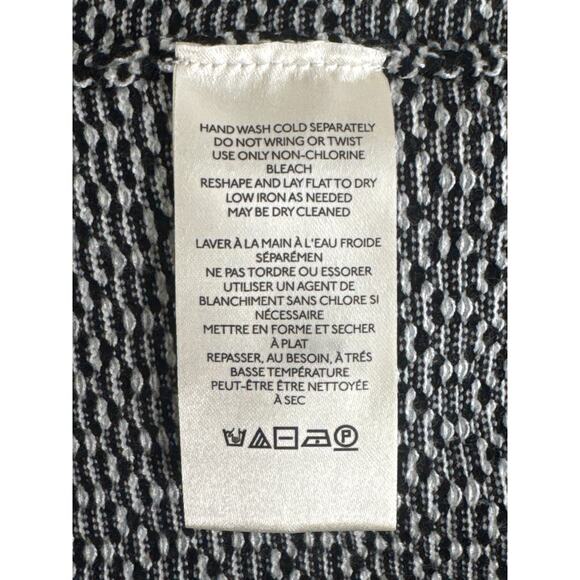 Anthropologie‎ Maeve Plunging Long Sleeve Polo Cardigan Black and Cream Size XXS - Picture 7 of 10